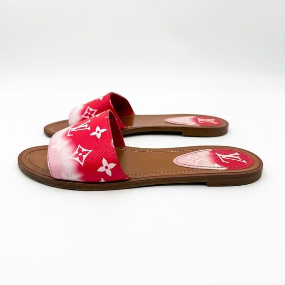 Louis Vuitton LV Lock It Slides Escale Two Tone Flat Sandals EU 39 US 9 - Picture 4 of 12